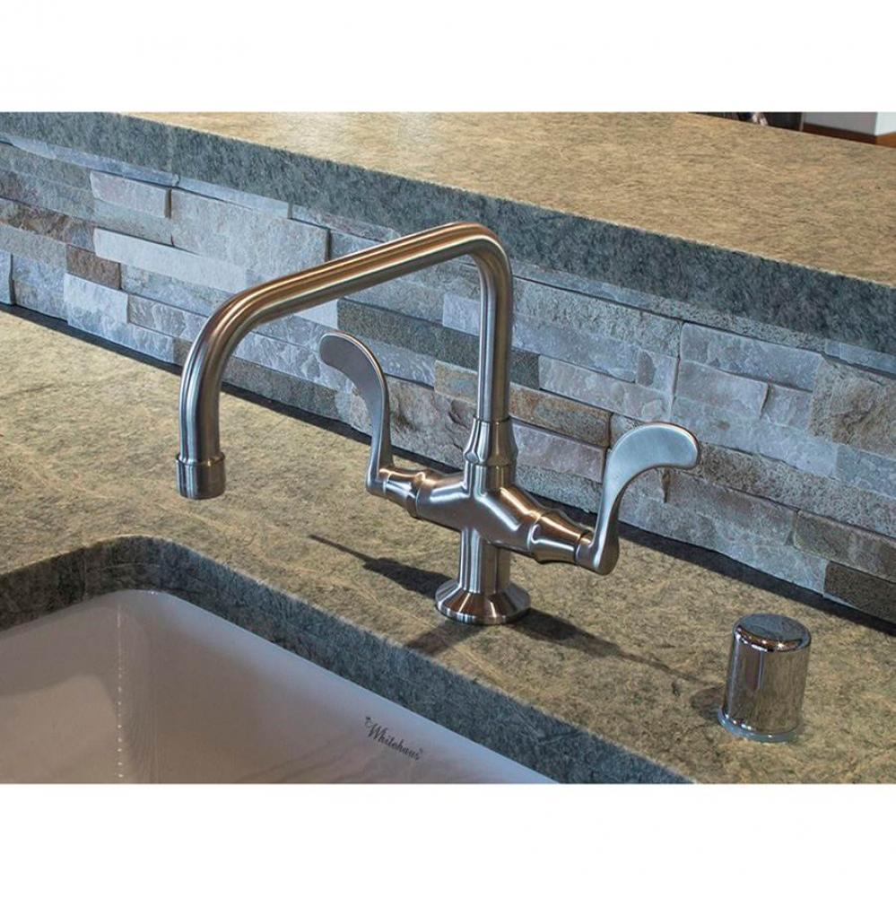 Wingnut Deck Mount Faucet With Fixed Square Spout 9-1/2'' Center To Aerator 6'&apos