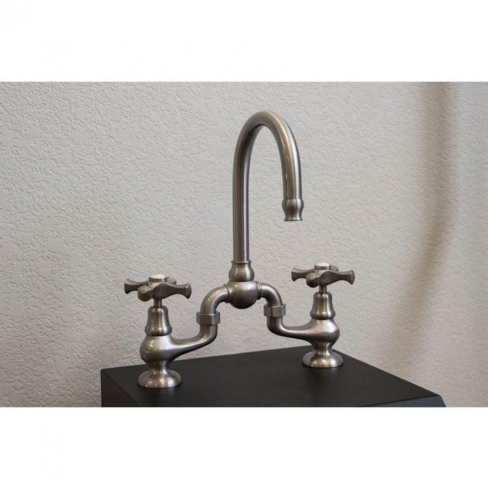Brownstone Deck Mount Faucet With Fixed Spout & Ceramic Hot & Cold Buttons 5-1/4'&apo