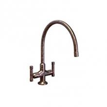 Sonoma Forge CV-GN-W/SP-ORB - Cuvée Deck Mount Faucet With Swivel Gooseneck Spout & Side Spray 6-1/2'' Center