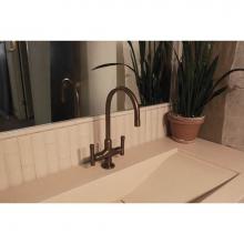 Sonoma Forge CV-GN-FX-ORB - Cuvée Deck Mount Faucet With Fixed Gooseneck Spout 6-1/2'' Center To Aerator 8-1/2&