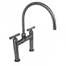 Sonoma Forge WB-DM-GN-LG-RC - Waterbridge Deck Mount Faucet With Large Swivel Gooseneck Spout 8'' Spread, Center To Ce