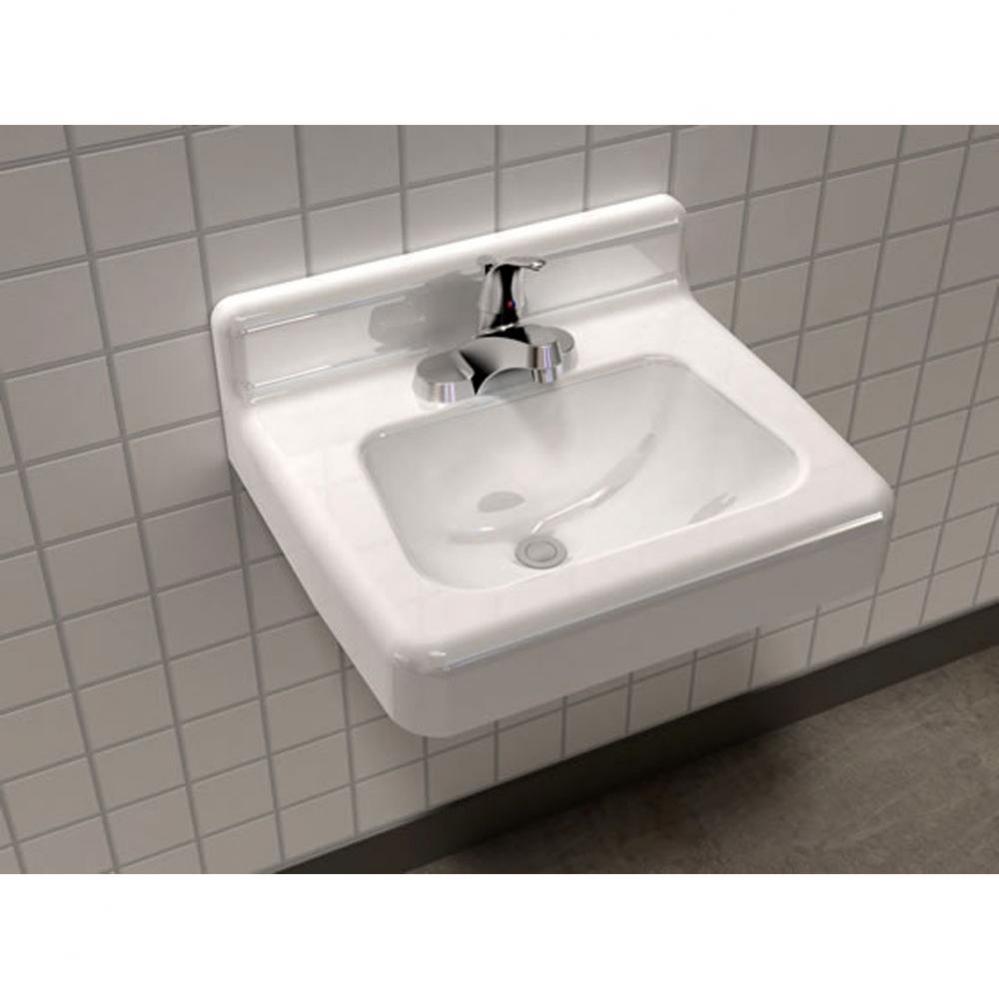 ARIA?, 20''x18'' Lavatory, Wall Mount, 3 Faucet Holes 4'' Center