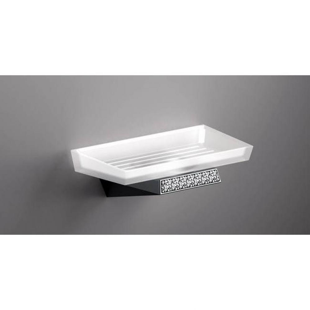 SONIA -S8SWK VANITY TRAY WM GLASS-GOLD(D)