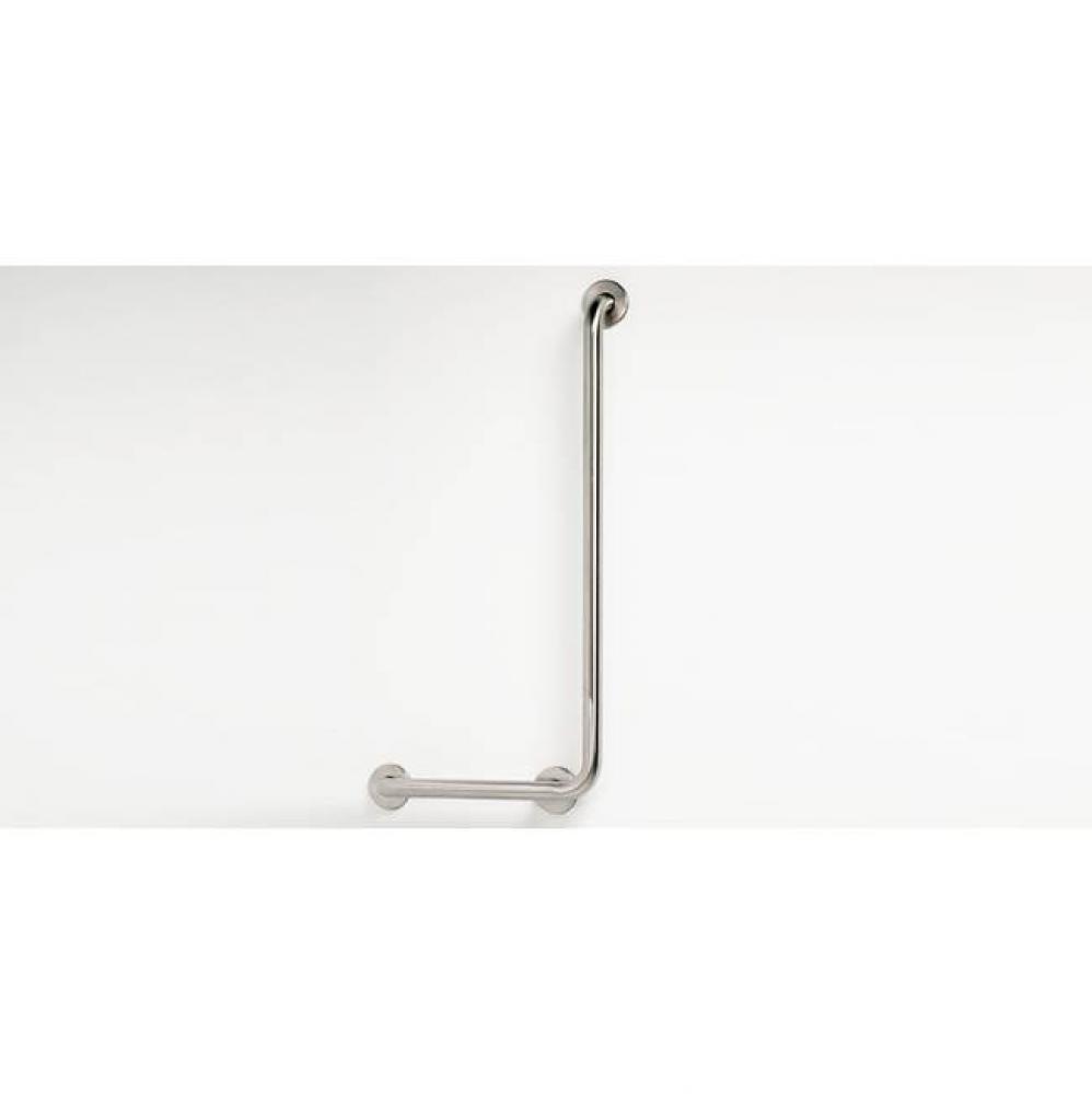 SONIA -GRAB BAR LEFT 400 X 800/90º SATIN STAINLESS STEEL (D)