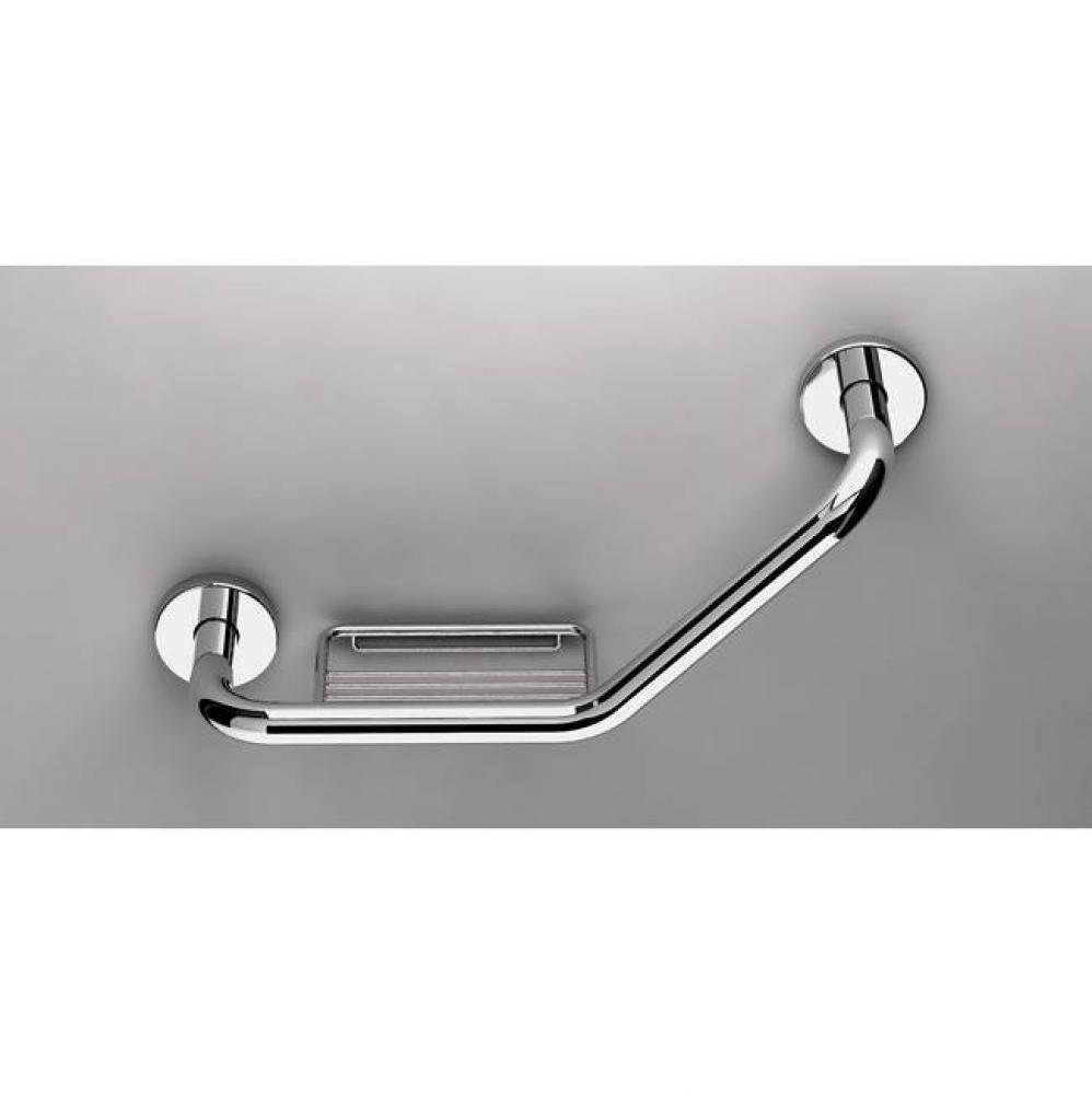SONIA -GRAB BAR STANDARD WITH BASKET CHROME (D)