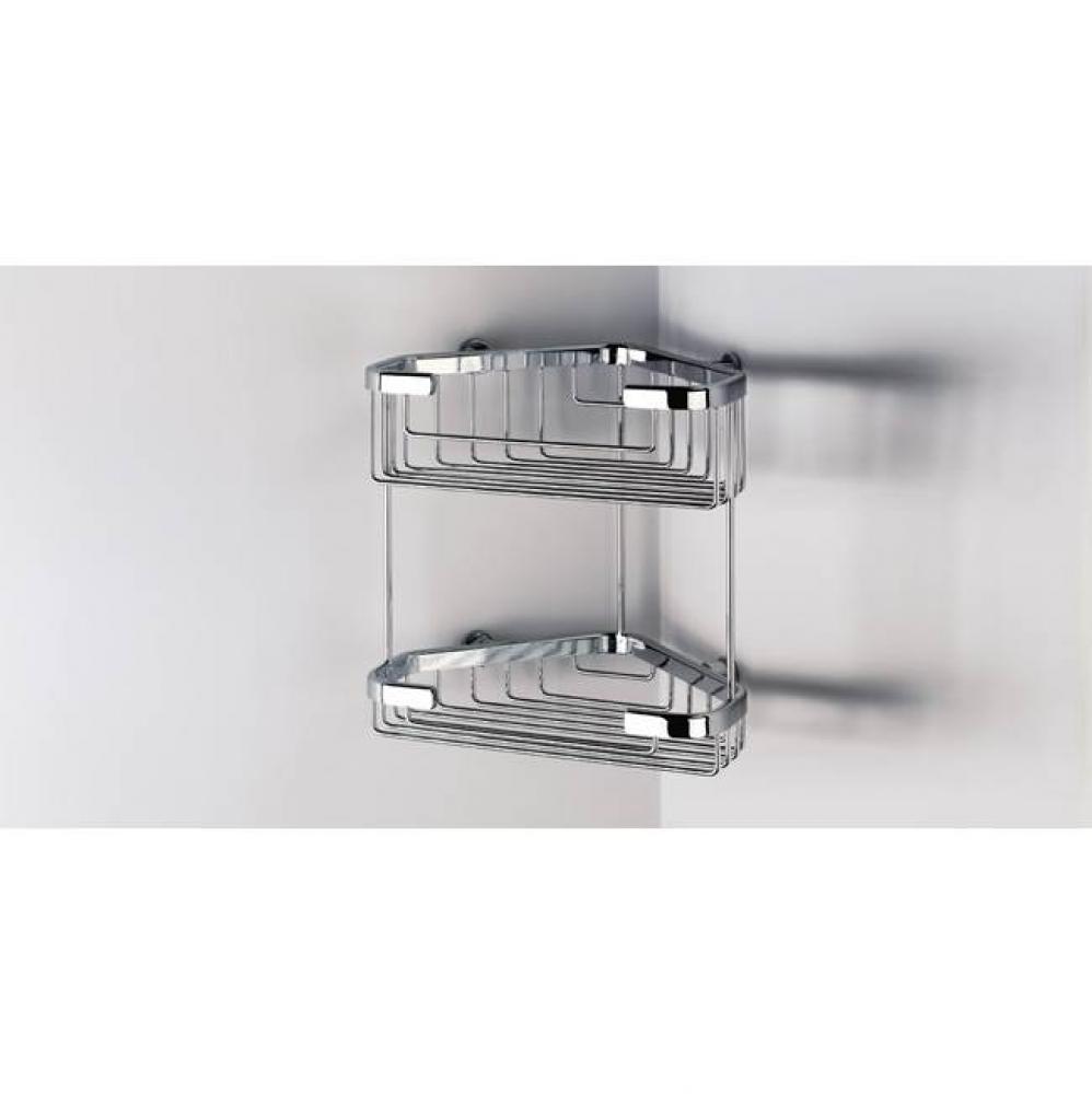 SONIA -WIRE BASKET DOUBLE CORNER CHROME(D)