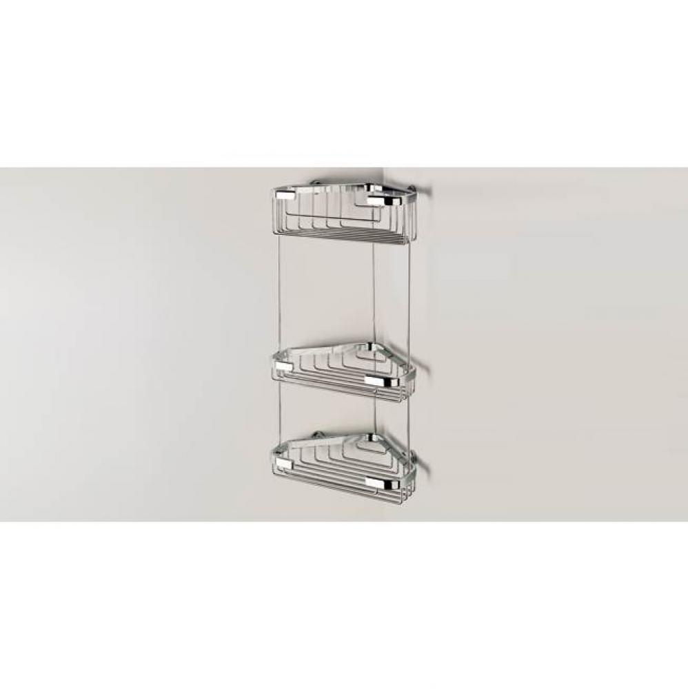 SONIA -WIRE BASKET TRIPLE CORNER CHROME(D)