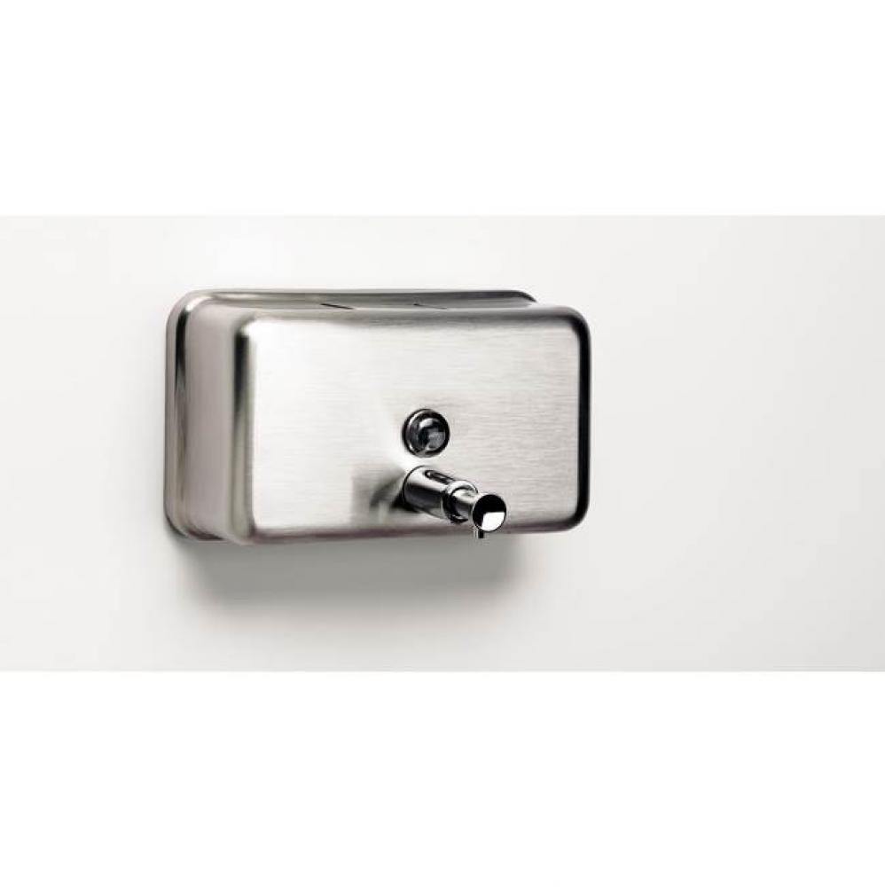 SONIA -SOAP DISPENSER HORIZONTAL INOX (D)