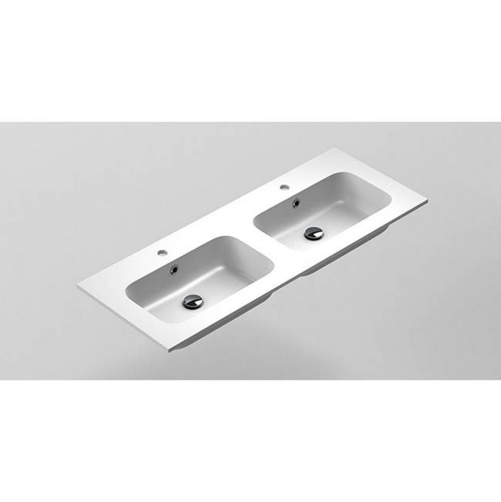 SONIA -MX3 BASIN 48''(120cm) 1Ø DOUBLE M-MARMO (Gloss)