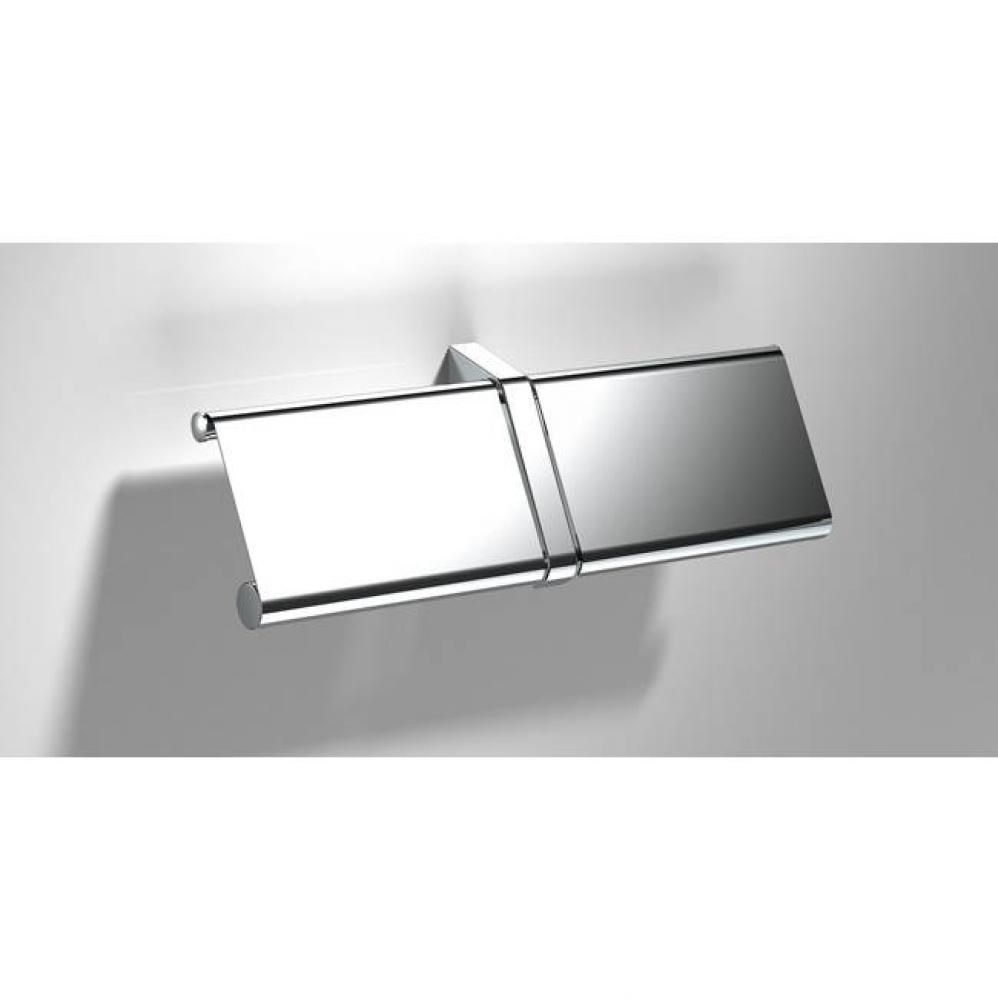 SONIA -S3 TP ROLL HOLDER W/LID DOUBLE CHROME(D)