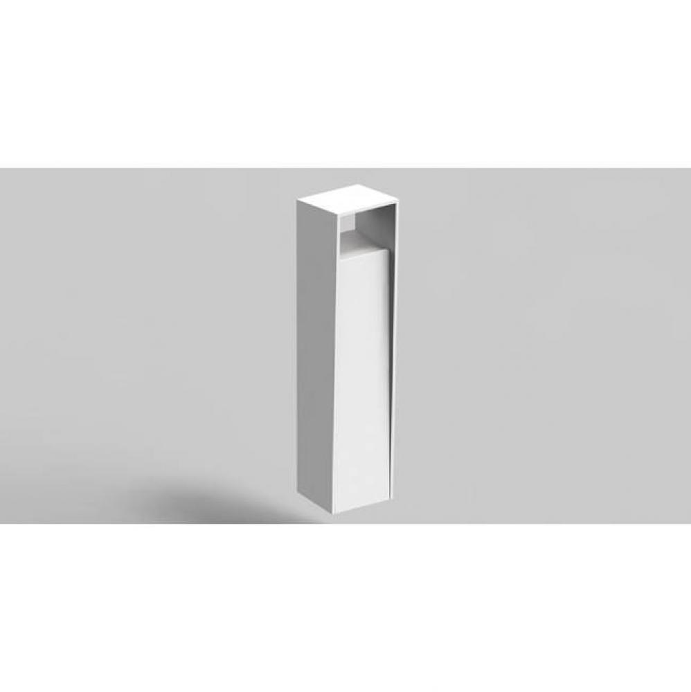 SONIA-SCALENE WALL VITRINE CABINET 59'' (150CM) WHITE SATIN (D)