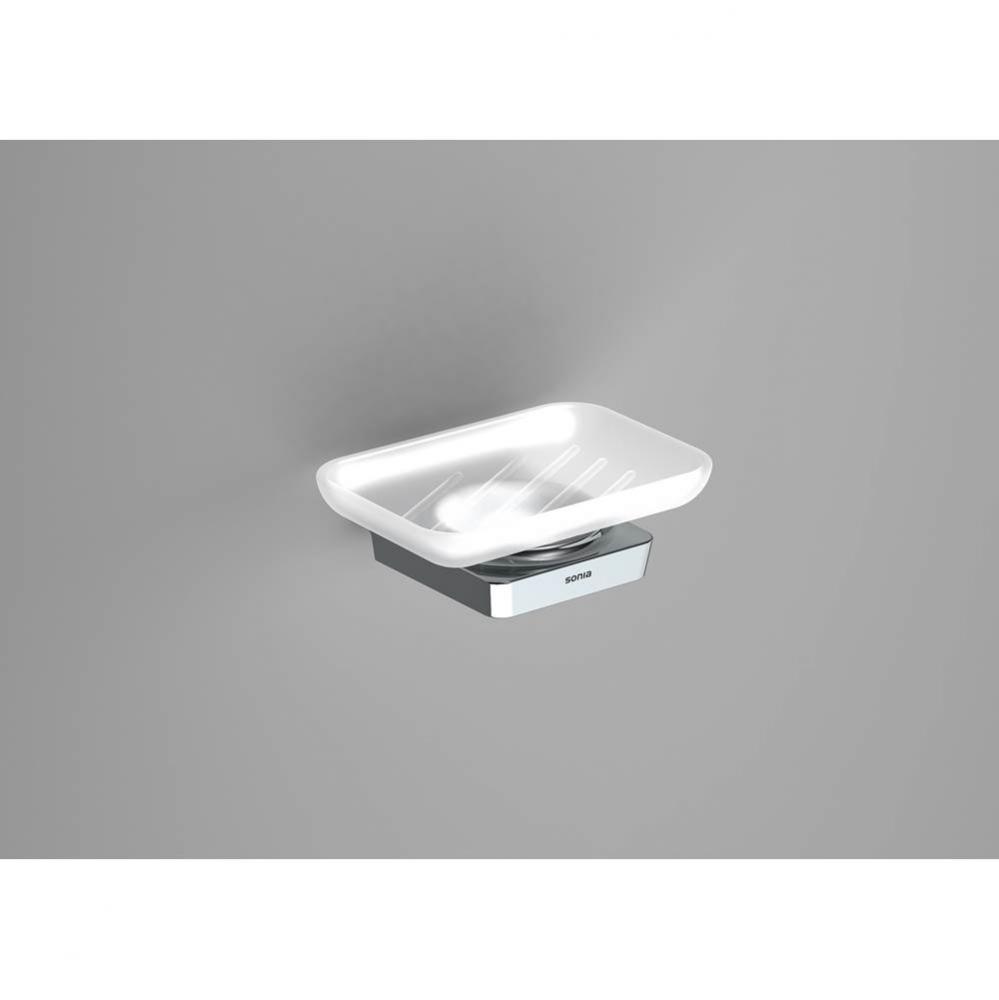 SONIA -S6 VANITY TRAY WM GLASS-BLACK(D)