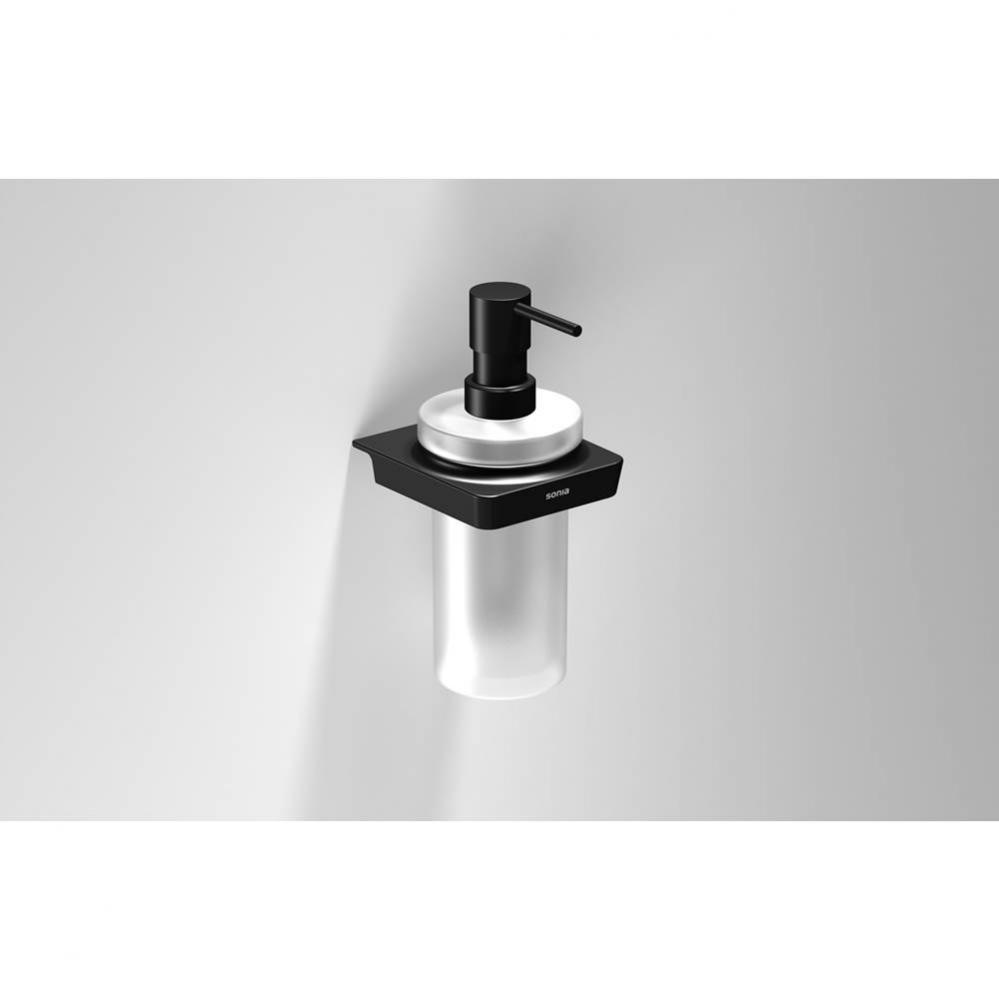 SONIA -S6 SOAP DISPENSER WM GLASS-BLACK(D)