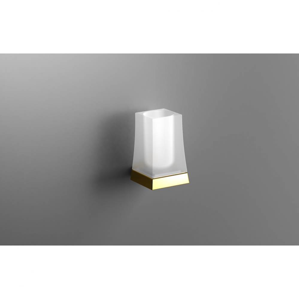 SONIA -S7 VANITY CNTRTOP SET TRAY/TUMBLER/SOAP DSPNSR GLASS-GLD(D)