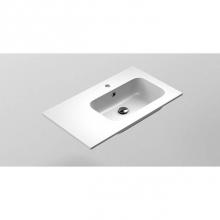 Sonia 168569 - SONIA -MX3 BASIN 80 1Ø OFFSET EDGE.RIGHT MINERAL SOLID MATTE (D)