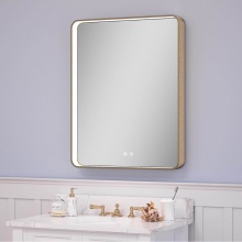 Sonia PEN 2434 1D P A GLD 2 HL - Rounded Corner Led Cab. Rec Mt, Pol, Ano Int. Brushed Gold.  6 5/8'' Depth.  Hinge Left