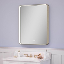 Sonia PEN 2434 1D P W BN 1 HR - Rounded Corner Led Cab. Rec Mt, Pol, White Int. Brushed Nickel. 5 3/16'' Depth. Hinge Ri