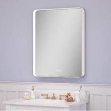 Sonia PEN 2434 1D P A SIL 1 HR - Rounded Corner Led Cab. Rec Mt, Pol, Ano Int. Brushed Silver. 5 3/16'' Depth. Hinge Righ