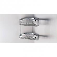 Sonia 060795 - SONIA -WIRE BASKET DOUBLE CORNER CHROME(D)