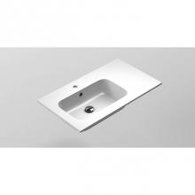 Sonia 167388 - SONIA -MX3 BASIN 32''(80cm) 1Ø OFFSET LT M-MARMO (Gloss)