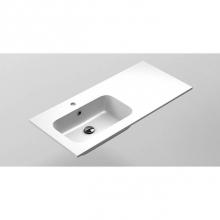 Sonia 167401 - SONIA -MX3 BASIN 40''(100cm) 1Ø OFFSET LT M-MARMO (Gloss)