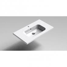Sonia 168118 - SONIA -SX9 BASIN 32''(80cm) CENTERED 1Ø WHITE CERAMIC(D)