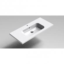 Sonia 168125 - SONIA -SX9 BASIN 40''(100cm) CENTERED 1Ø WHITE CERAMIC(D)