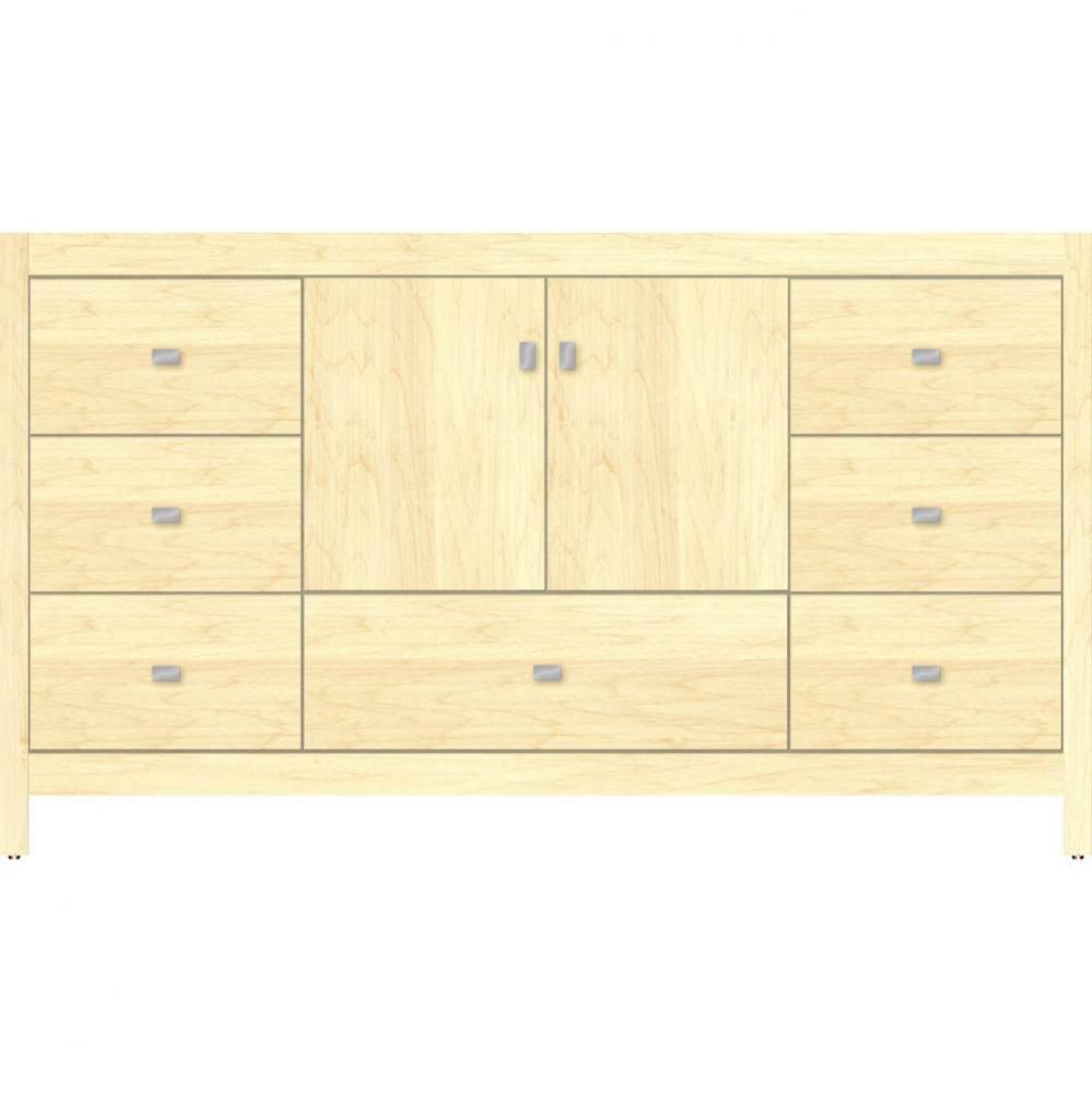 60 X 18.5 X 34.5 Alki Essence Vanity Slab Nat Maple Sb