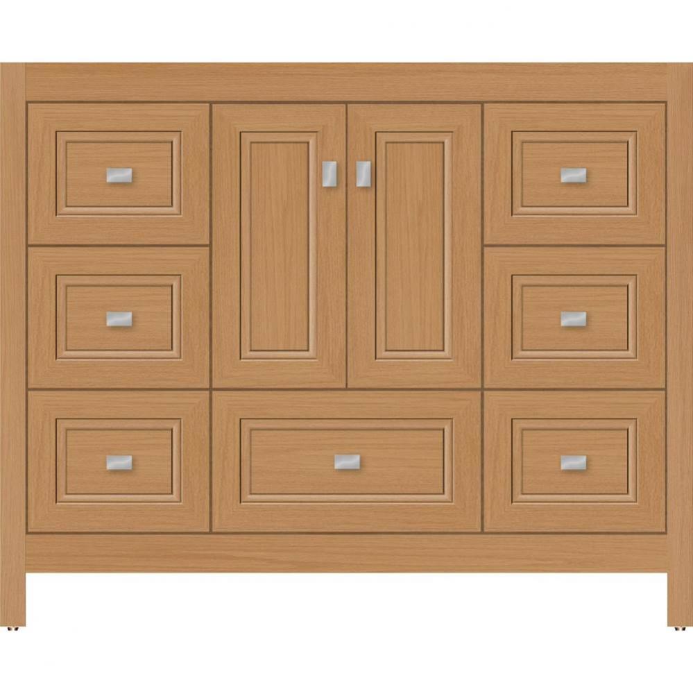42 X 18.5 X 34.5 Alki Essence Vanity Ogee Miter Nat Oak Sb
