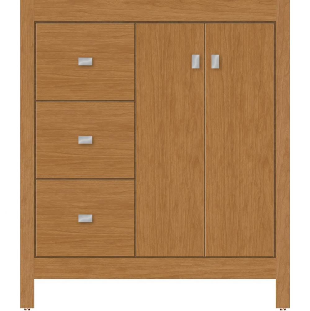 30 X 18.5 X 34.5 Alki View Vanity Slab Nat Cherry Lh