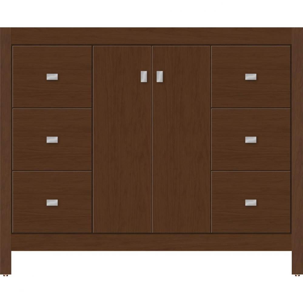 42 X 18.5 X 34.5 Alki View Vanity Slab Pecan Cherry Sb