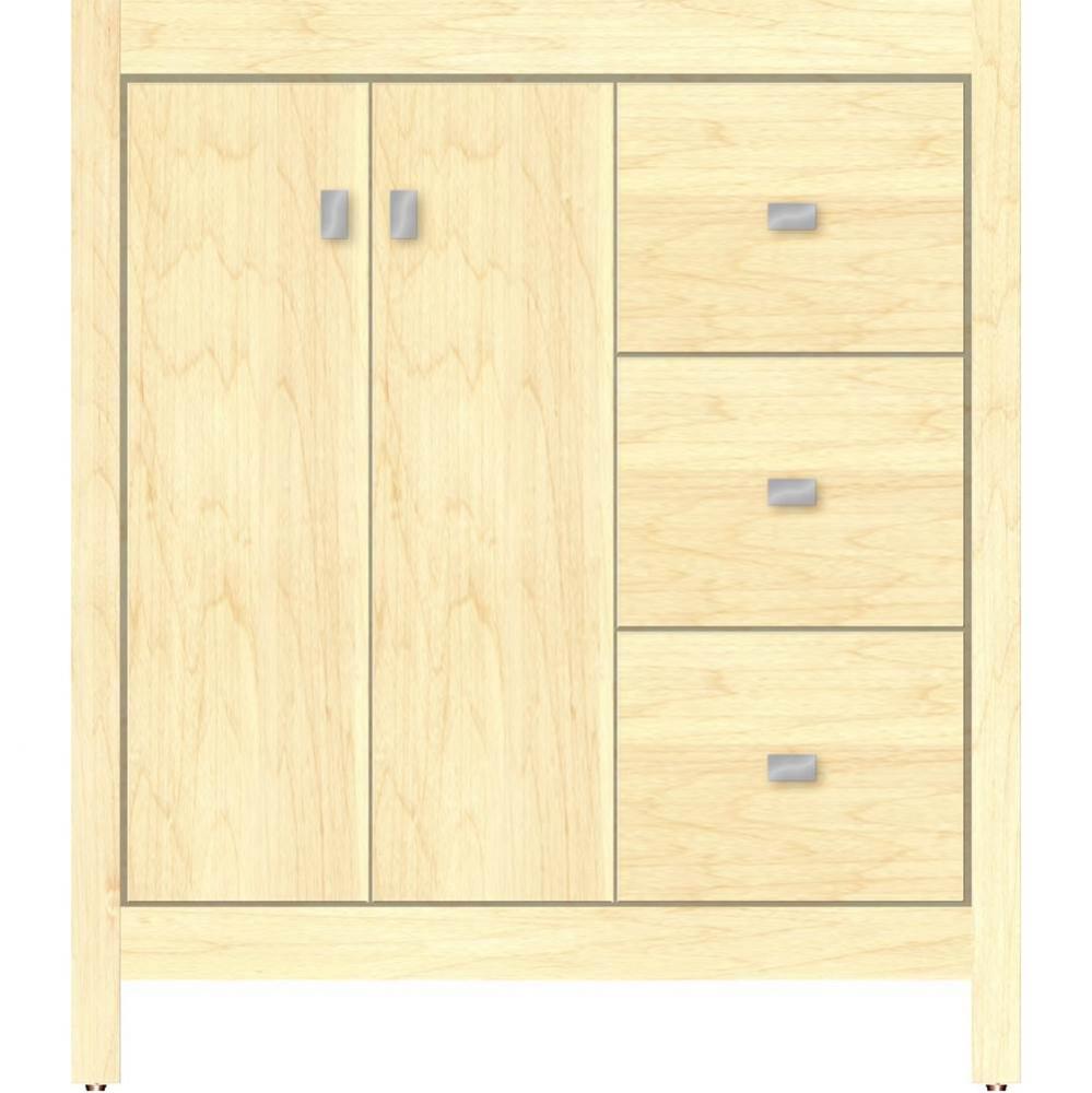 30 X 18.5 X 34.5 Alki View Vanity Slab Nat Maple Rh