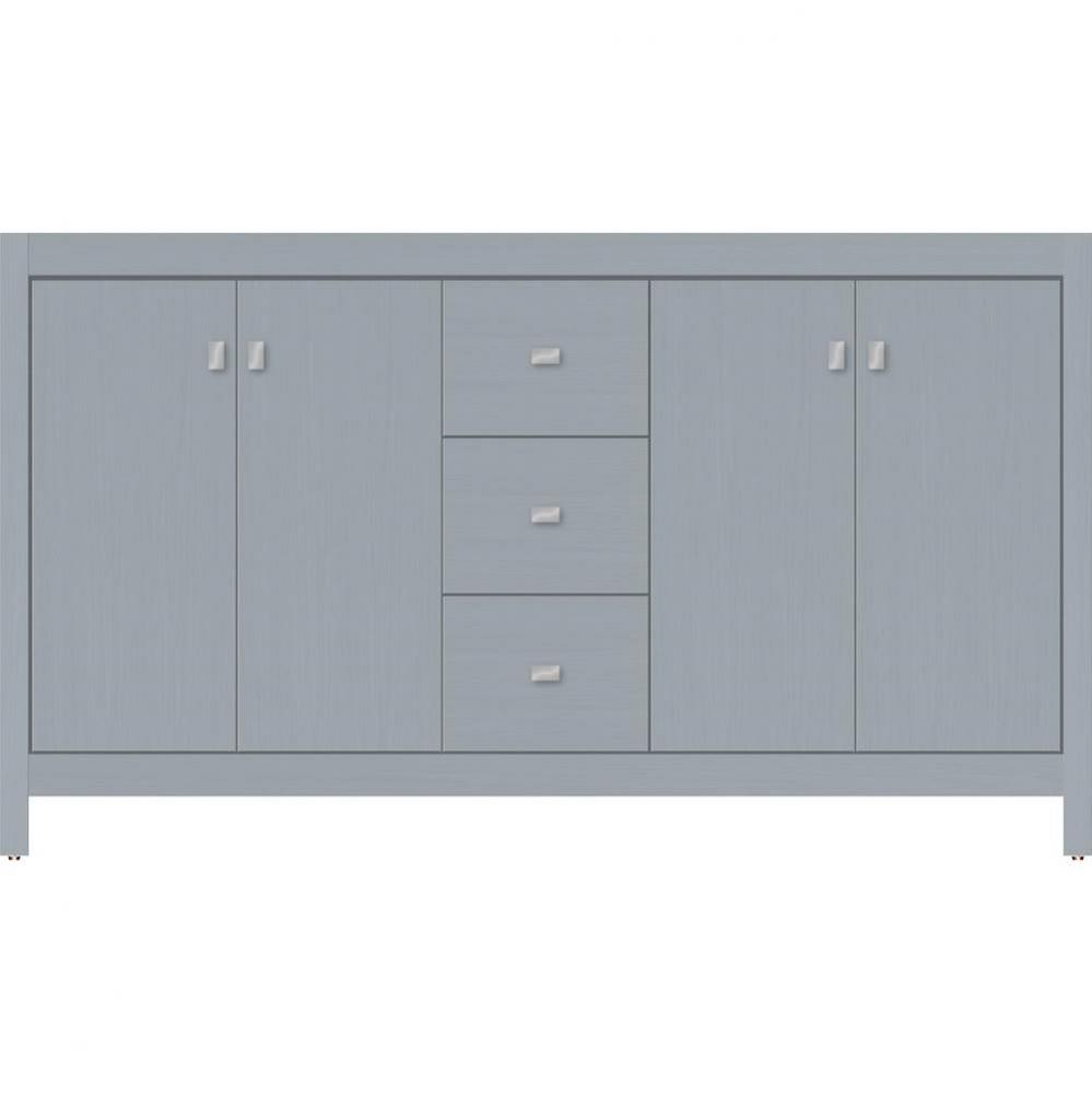 60 X 18.5 X 34.5 Alki View Vanity Slab Silver Oak Db