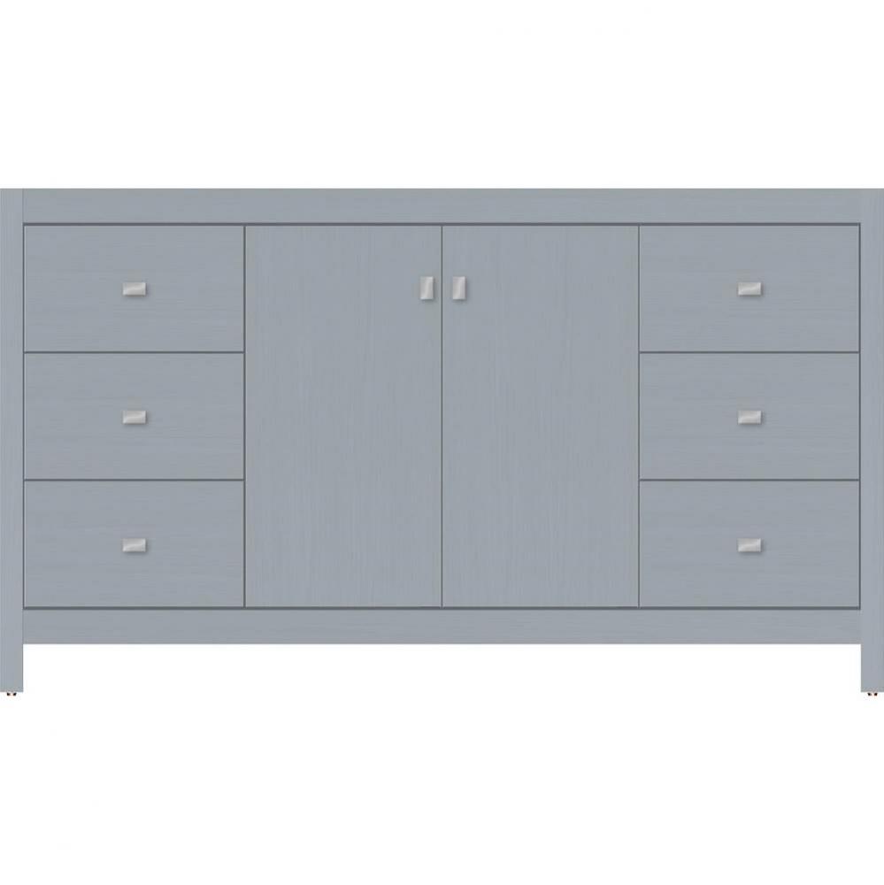 60 X 18.5 X 34.5 Alki View Vanity Slab Silver Oak Sb