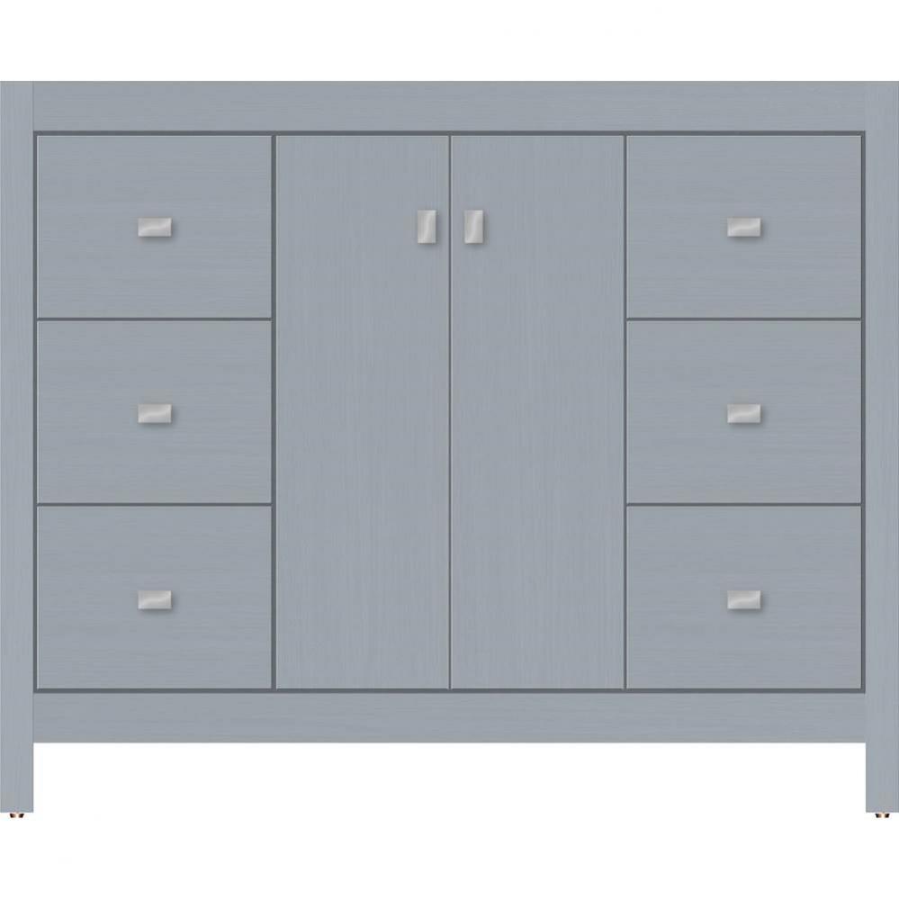 42 X 18.5 X 34.5 Alki View Vanity Slab Silver Oak Sb
