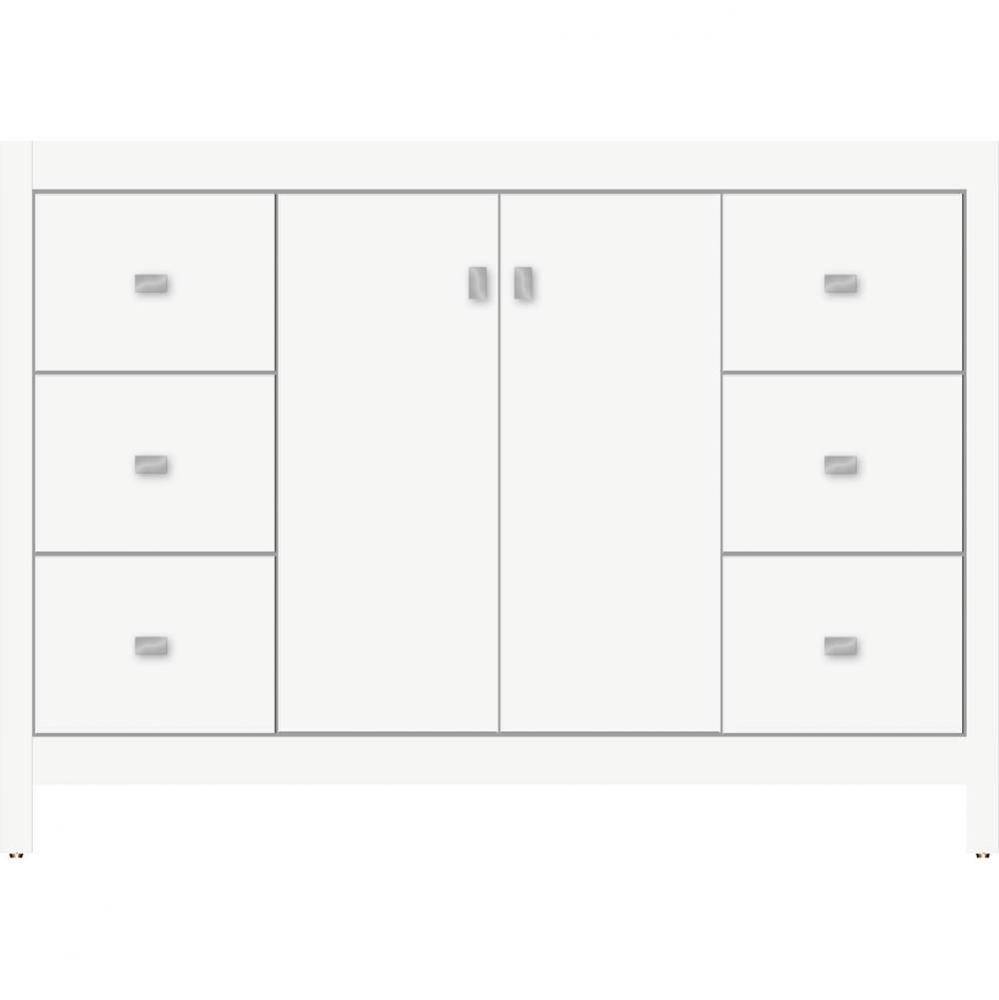 48 X 18.5 X 34.5 Alki View Vanity Slab Sat White Sb