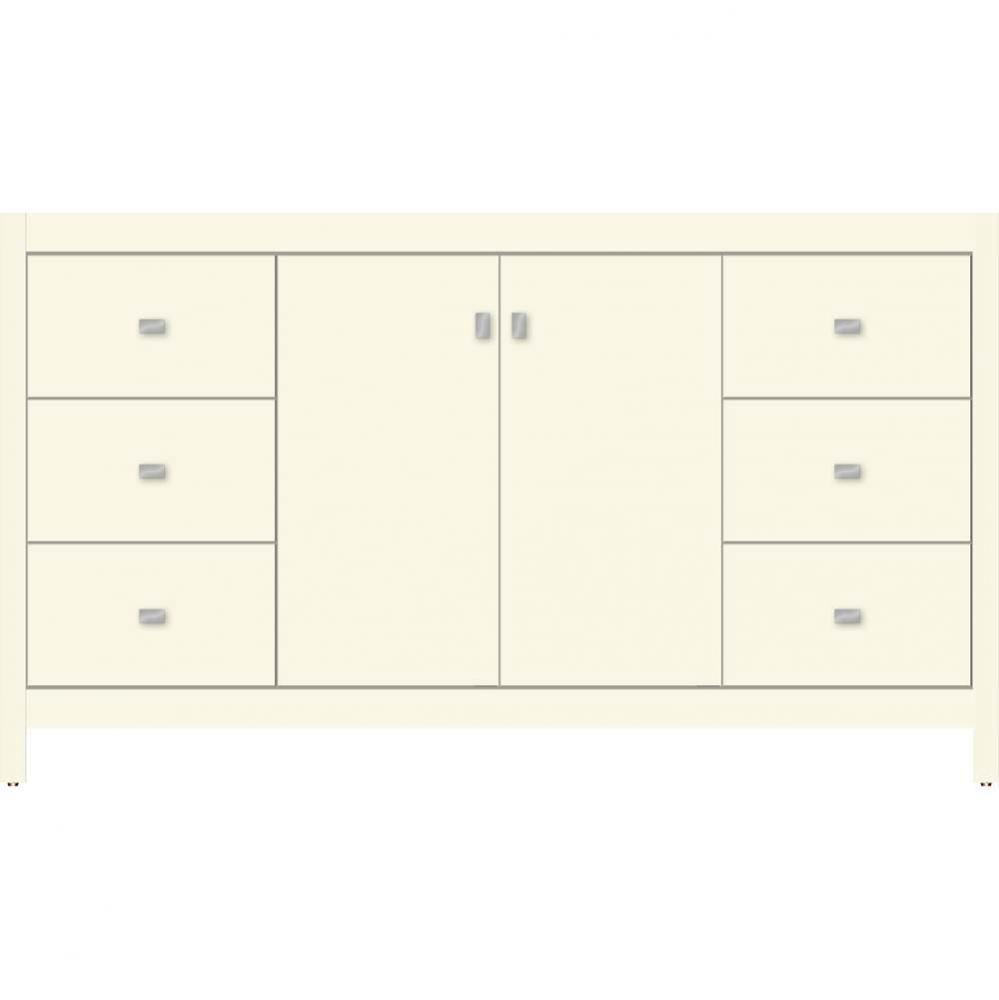 60 X 18.5 X 34.5 Alki View Vanity Slab Sat Biscuit Sb