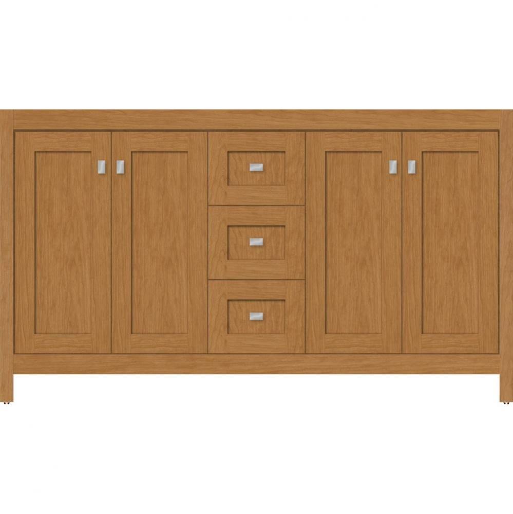 60 X 21 X 34.5 Alki View Vanity Shaker Nat Cherry Db