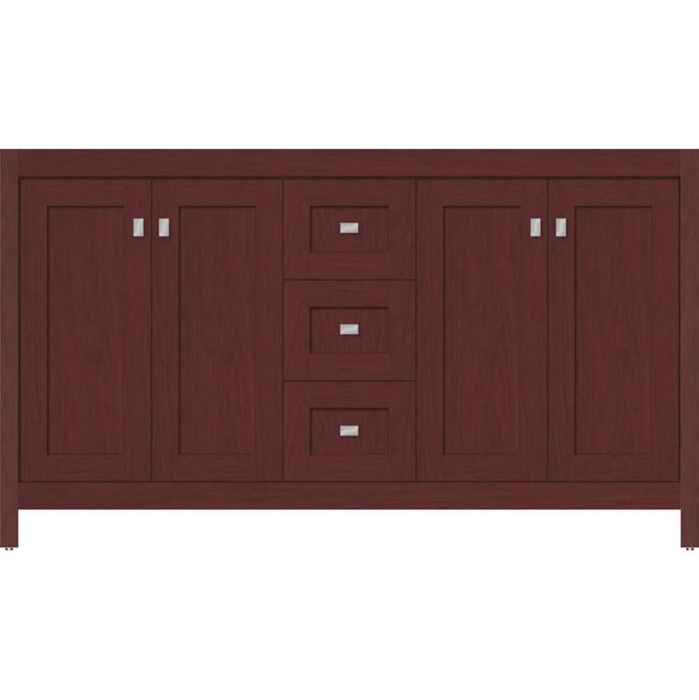 60 X 18.5 X 34.5 Alki View Vanity Shaker Dk Cherry Db