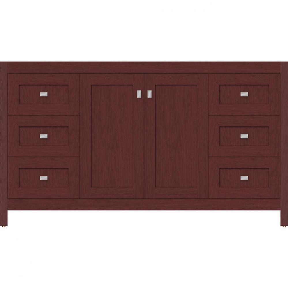 60 X 21 X 34.5 Alki View Vanity Shaker Dk Cherry Sb