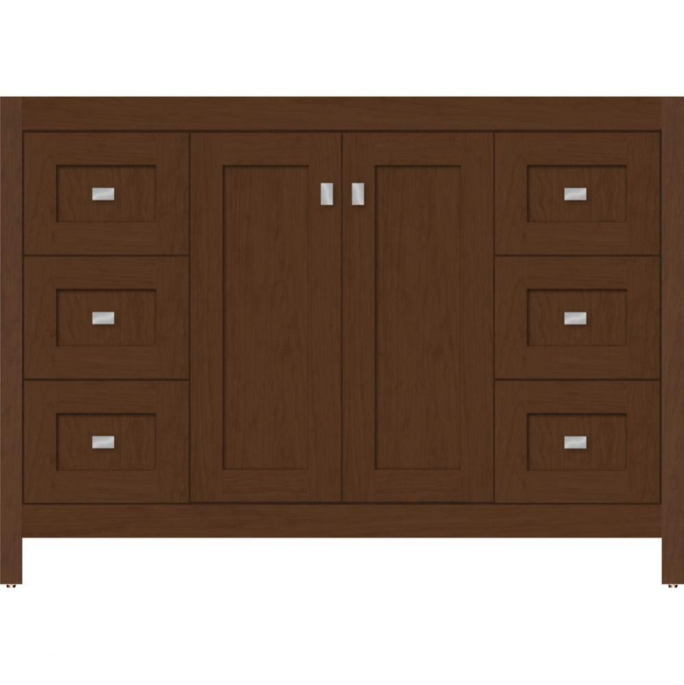 48 X 21 X 34.5 Alki View Vanity Shaker Pecan Cherry Sb