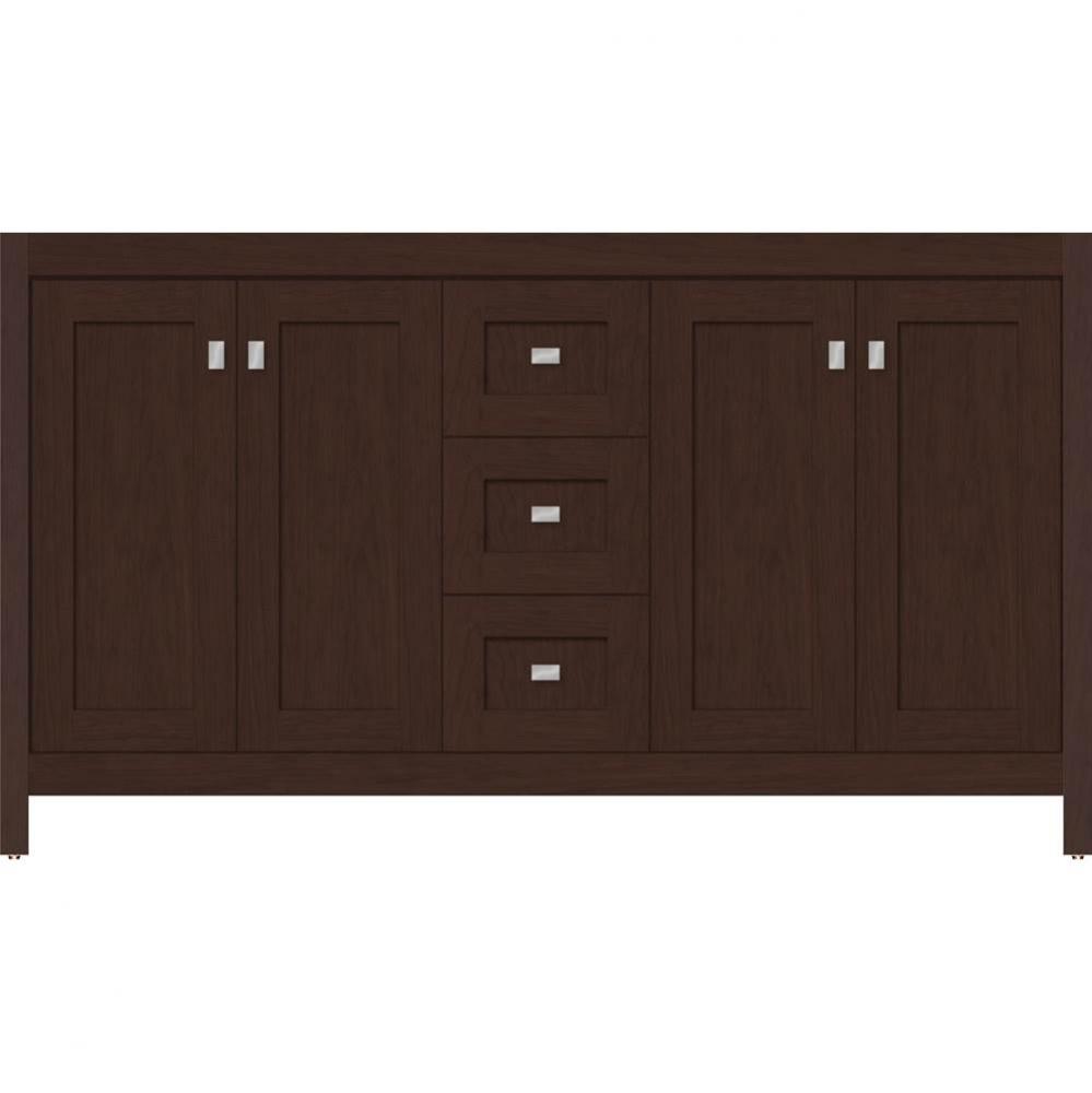 60 X 21 X 34.5 Alki View Vanity Shaker Choc Cherry Db