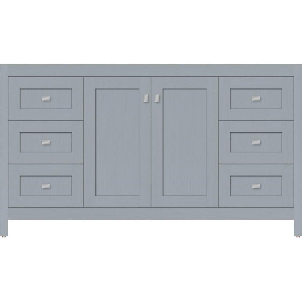 60 X 21 X 34.5 Alki View Vanity Shaker Silver Oak Sb