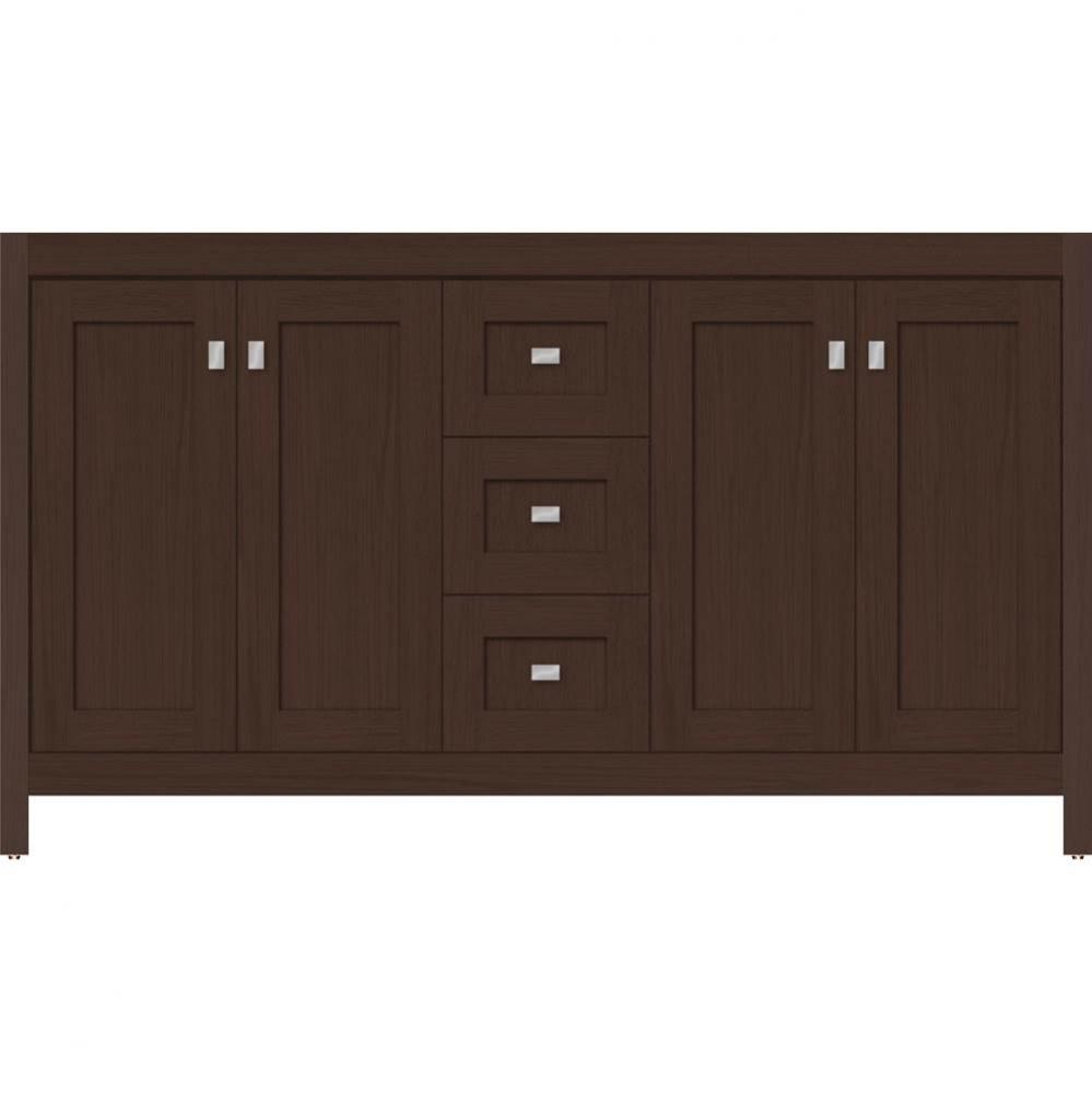 60 X 18.5 X 34.5 Alki View Vanity Shaker Choc Oak Db