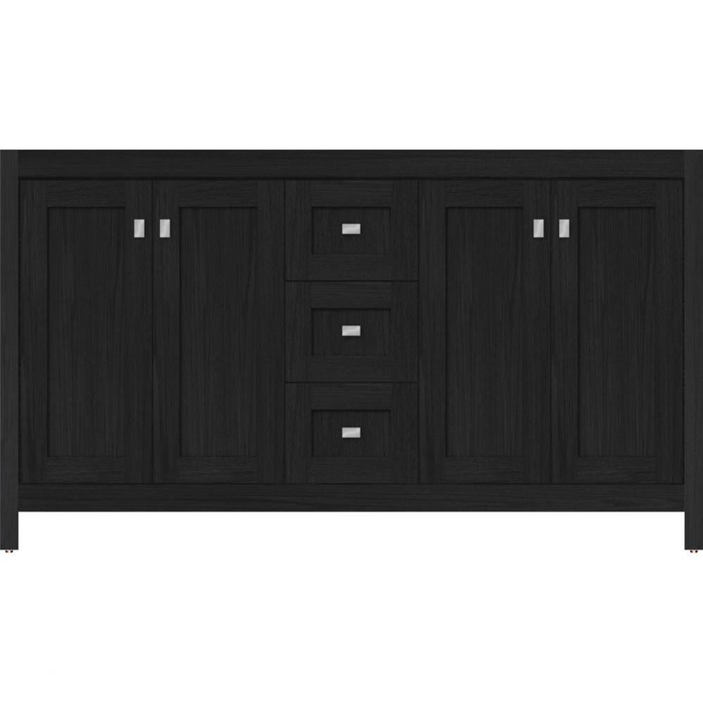 60 X 18.5 X 34.5 Alki View Vanity Shaker Midnight Oak Db