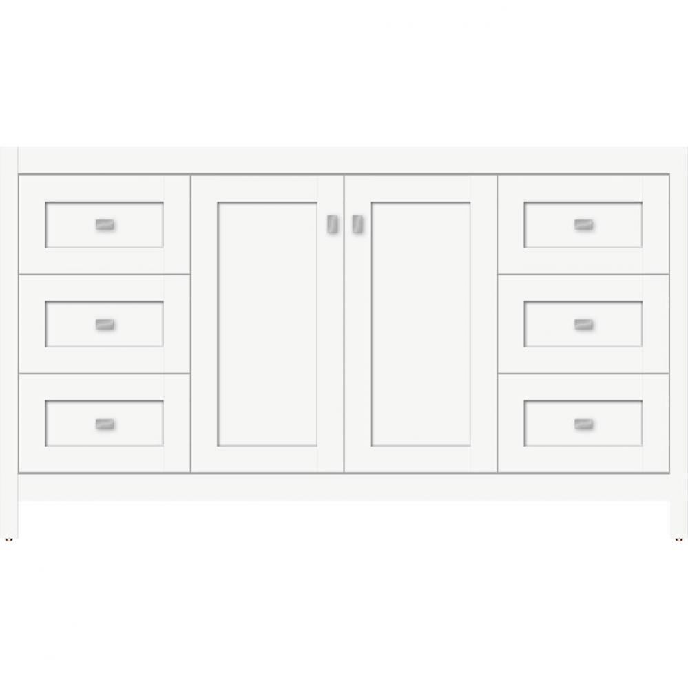 60 X 21 X 34.5 Alki View Vanity Shaker Sat White Sb