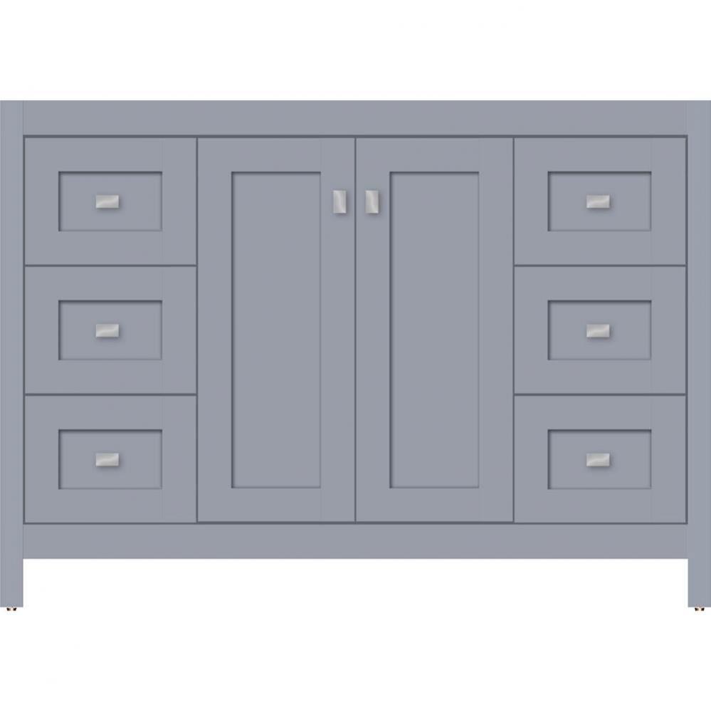48 X 18.5 X 34.5 Alki View Vanity Shaker Sat Silver Sb