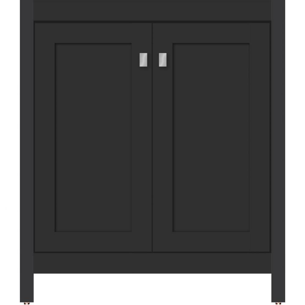 30 X 18.5 X 34.5 Alki View Vanity Shaker Sat Black Std
