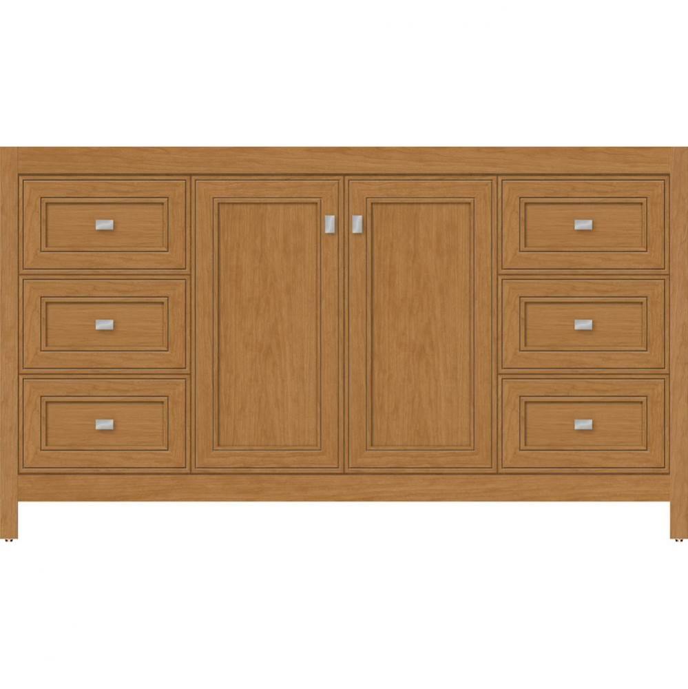 60 X 21 X 34.5 Alki View Vanity Deco Miter Nat Cherry Sb