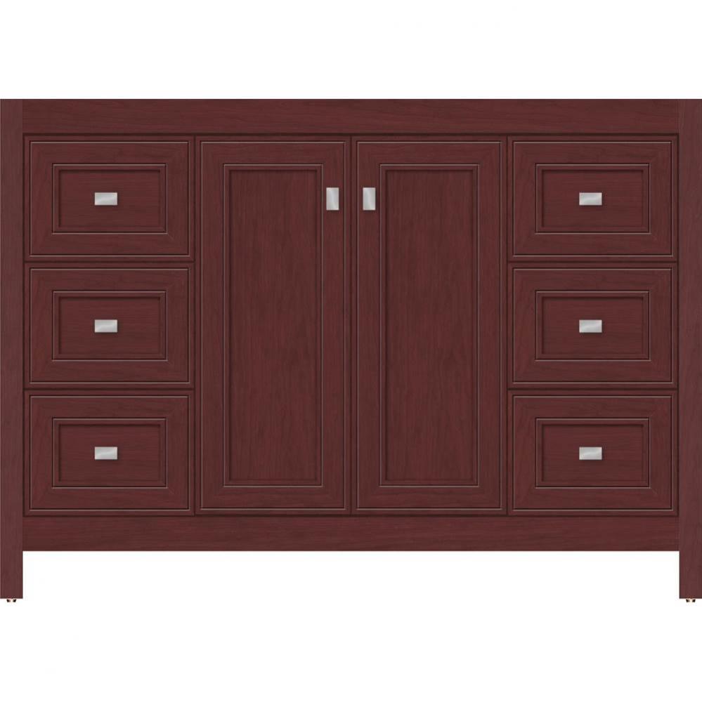 48 X 21 X 34.5 Alki View Vanity Deco Miter Dk Cherry Sb